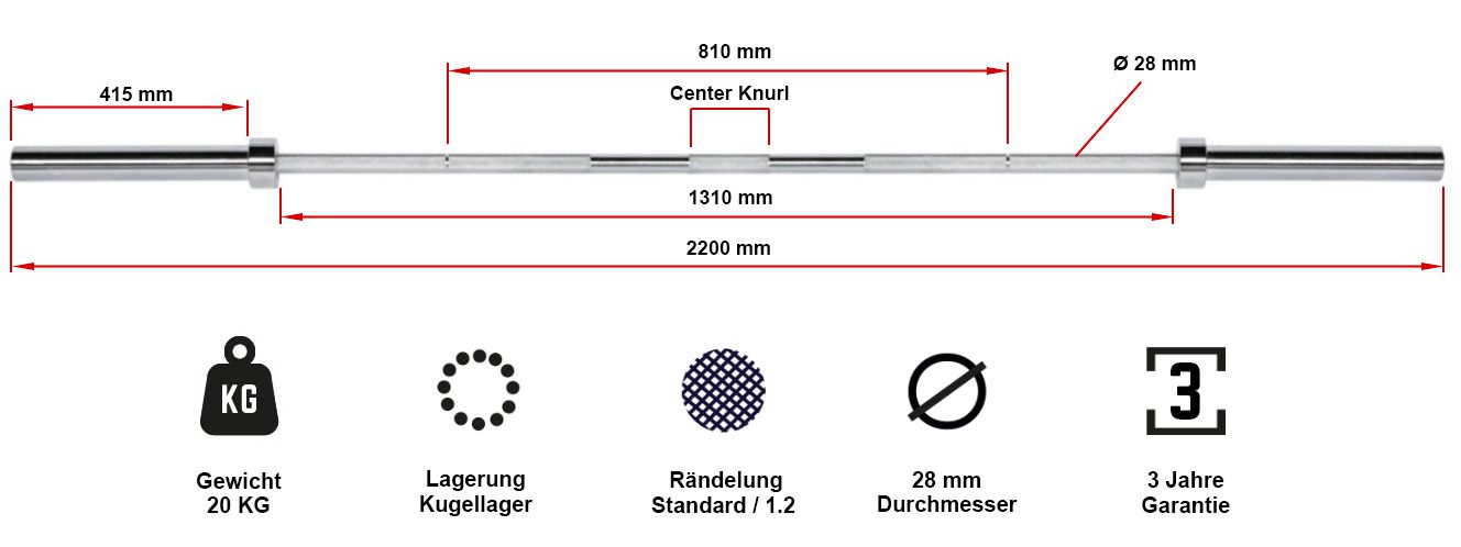 ATX® Profi-Langhantel standard