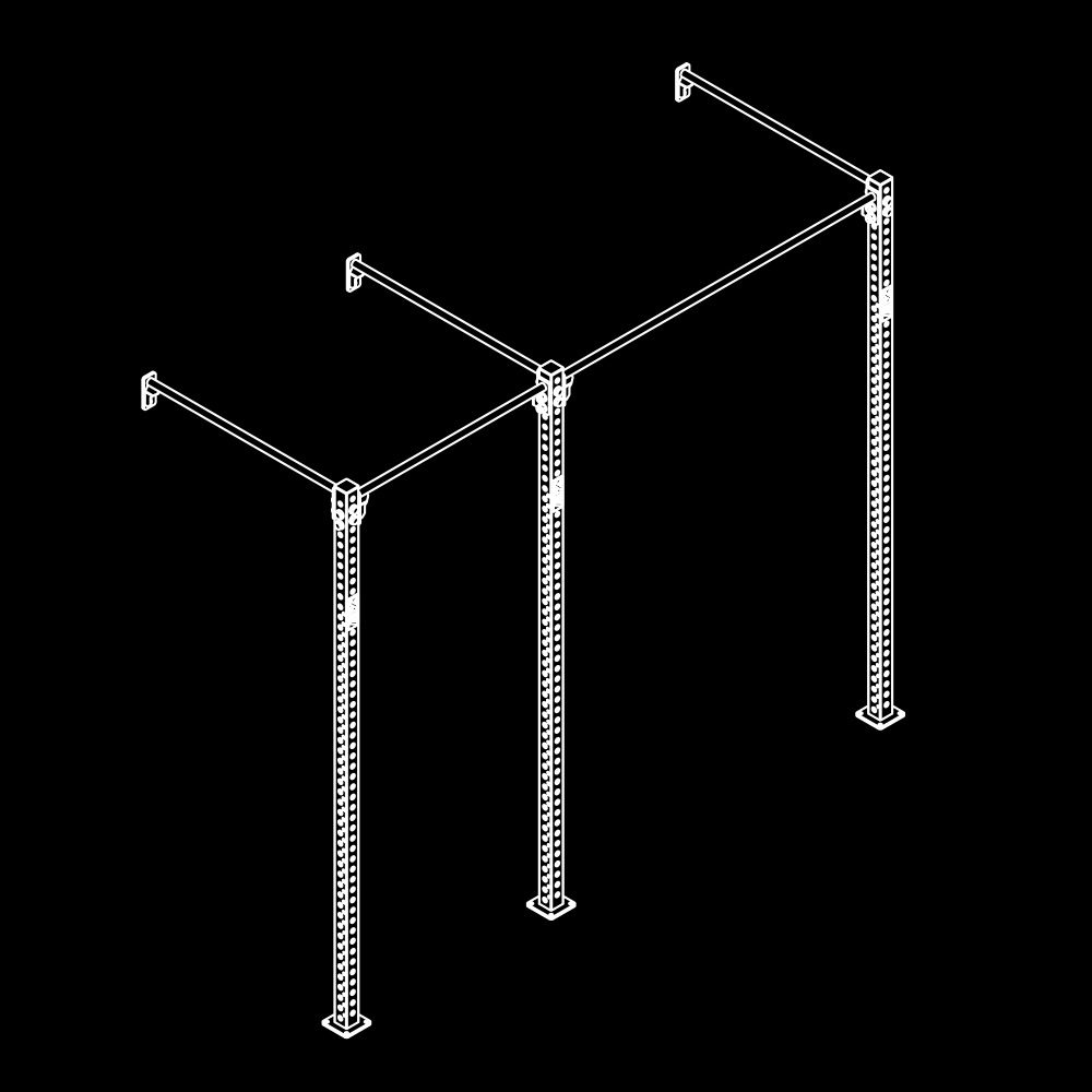 The picture shows a sketch of the schematic Wall Rig construction