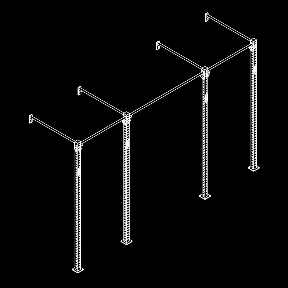 The picture shows a sketch of the schematic Wall Rig construction