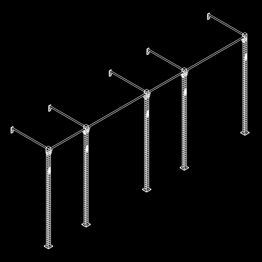 The picture shows a sketch of the schematic Wall Rig construction
