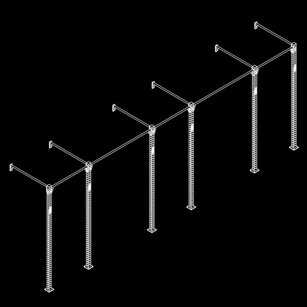 The picture shows a sketch of the schematic Wall Rig construction