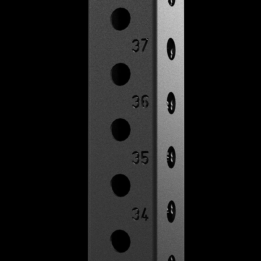 The picture shows a system post with laser scaling and perforation on all sides
