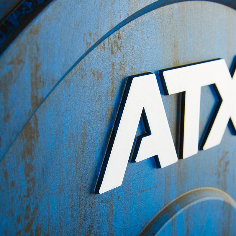 3D logo design - The ATX® logo and weight information are embossed, creating a great 3D look.