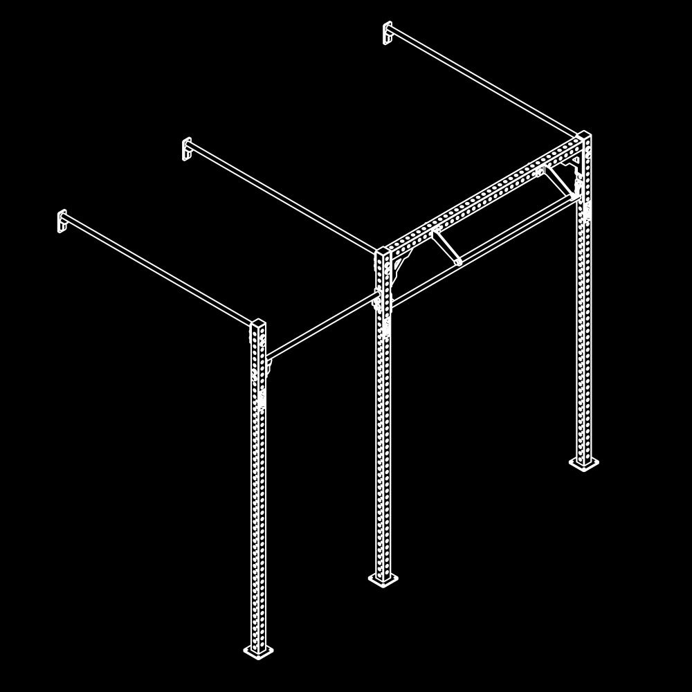 The picture shows a sketch of the schematic Wall Rig construction