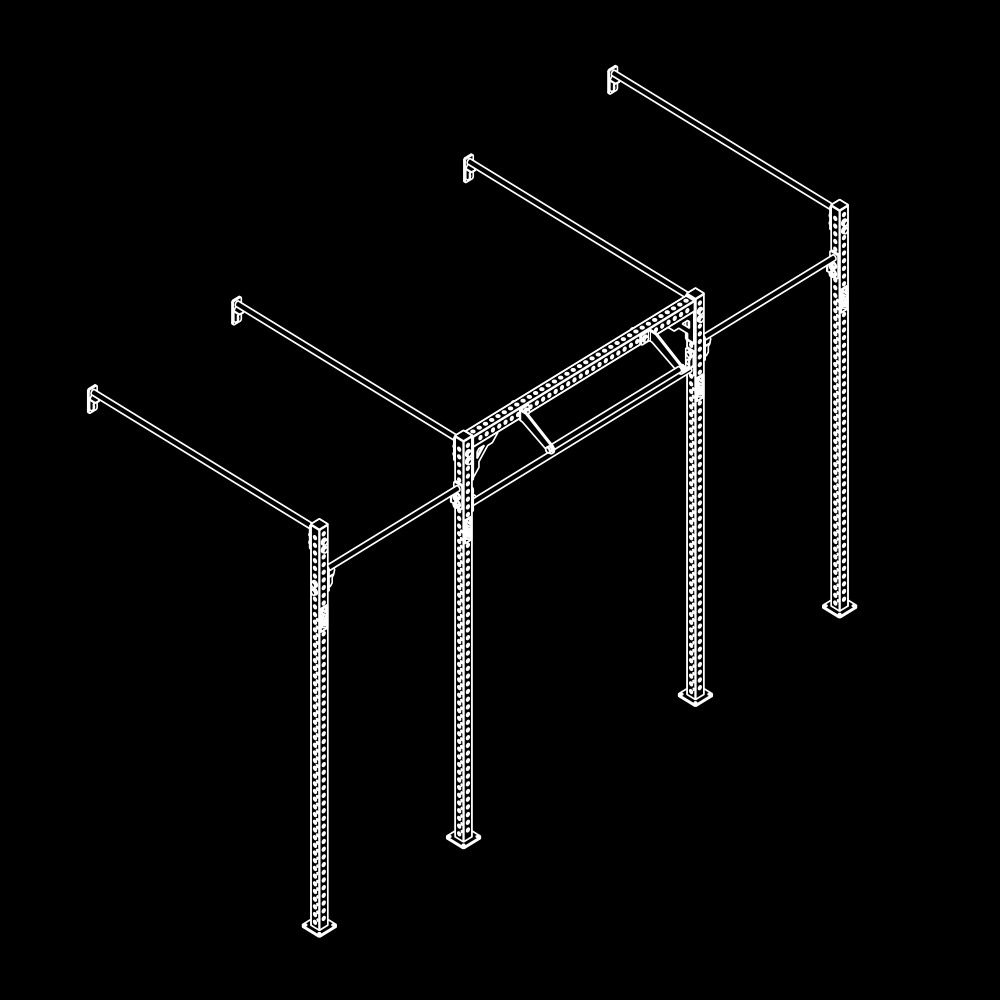 The picture shows a sketch of the schematic Wall Rig construction
