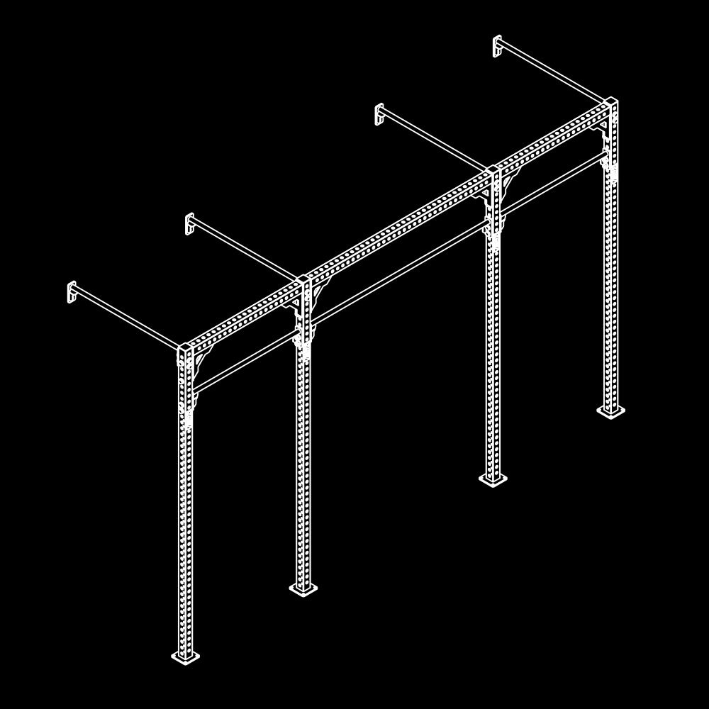 The picture shows a sketch of the schematic Wall Rig construction