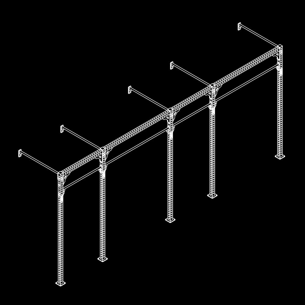 The picture shows a sketch of the schematic Wall Rig construction