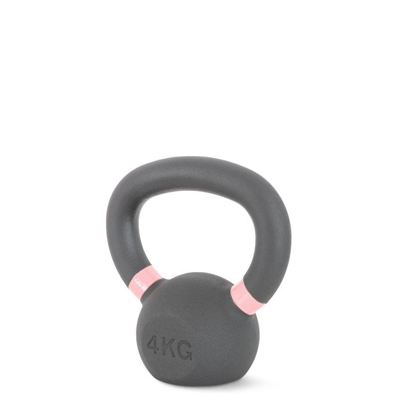 Kettlebell Cast Iron 4 kg - Μαύρο / Ροζ | Fitnesspro.gr
