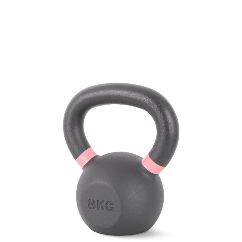 Kettlebell Cast Iron 8 kg - Μαύρο / Ροζ | Fitnesspro.gr