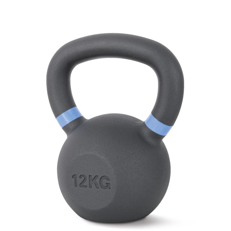 Kettlebell Cast Iron 12 kg - Μαύρο / Γαλάζιο | Fitnesspro.gr