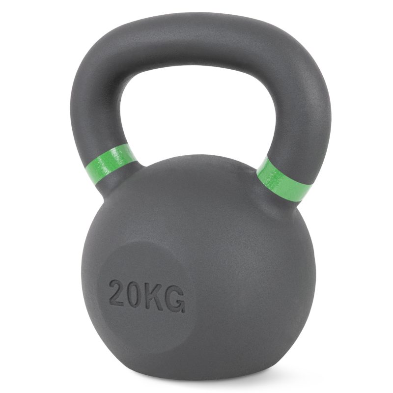 Kettlebell Cast Iron 20 kg - Μαύρο / Πράσινο | Fitnesspro.gr