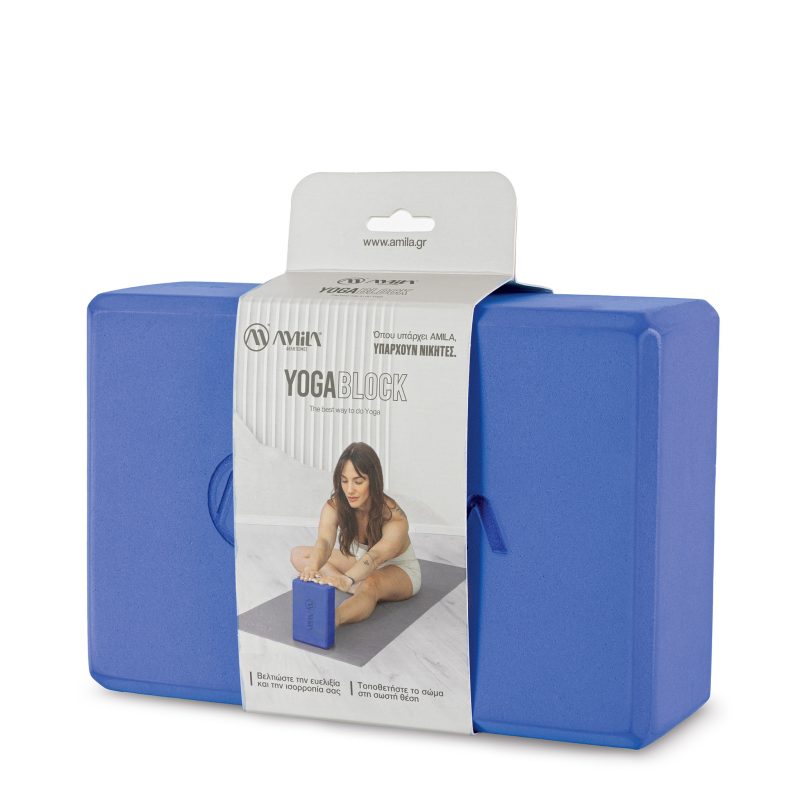 Τούβλο Yoga AMILA Brick Μπλε | Fitnesspro.gr