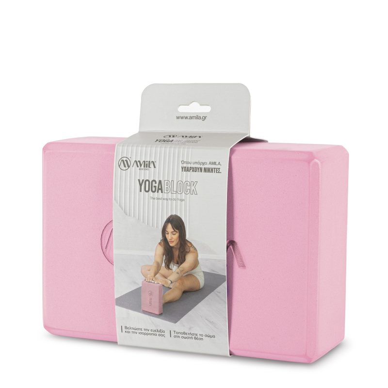 Τούβλο Yoga AMILA Brick Ροζ | Fitnesspro.gr