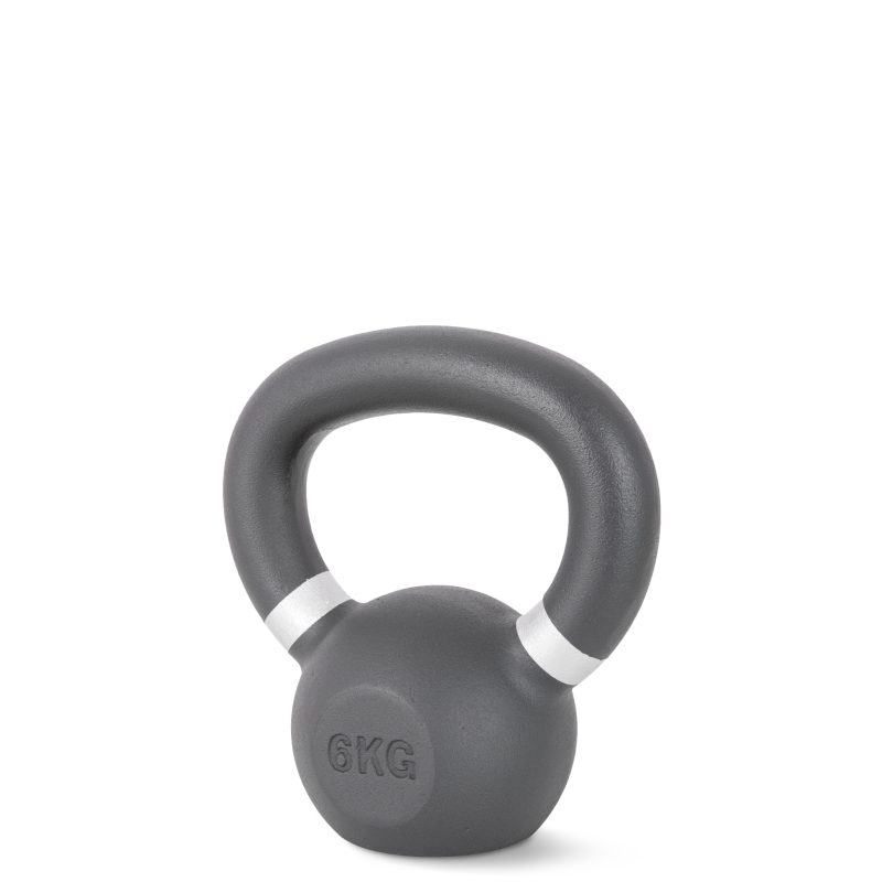 Kettlebell Cast Iron 6 kg - Μαύρο / Λευκό | Fitnesspro.gr